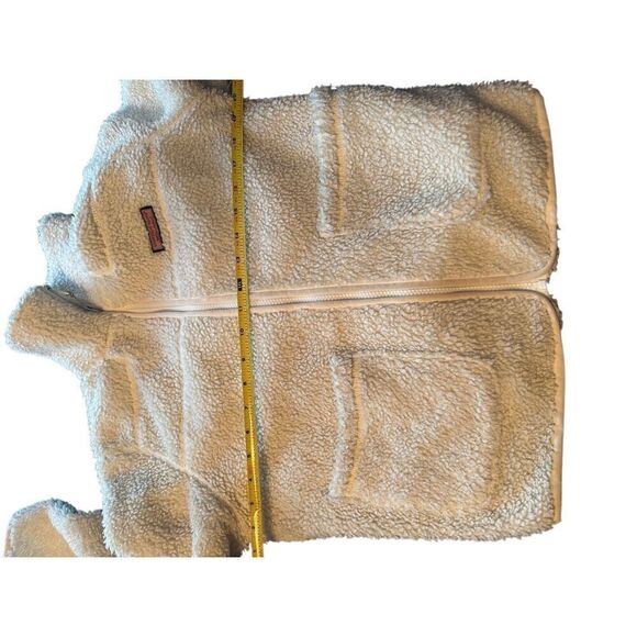 Vineyard vines shep full zip jacket cream fleece sz XS teddy - Picture 2 of 13